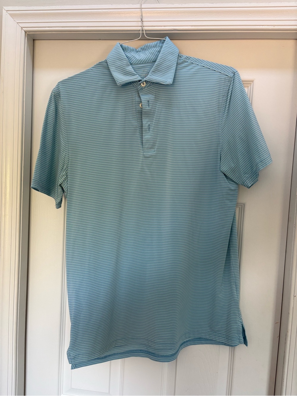 Southern Tide Men’s Light Blue Micro-Striped Polo
